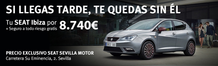 Junio, último mes en SEAT Sevilla Motor para aprovechar el Ibiza por 8.740€ y Seguro a Todo Riesgo gratis